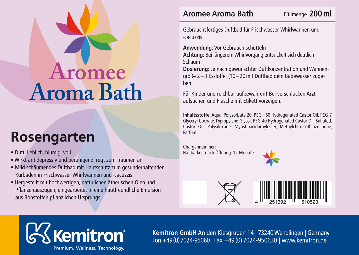 Aromee Aromabath "Rosengarten"