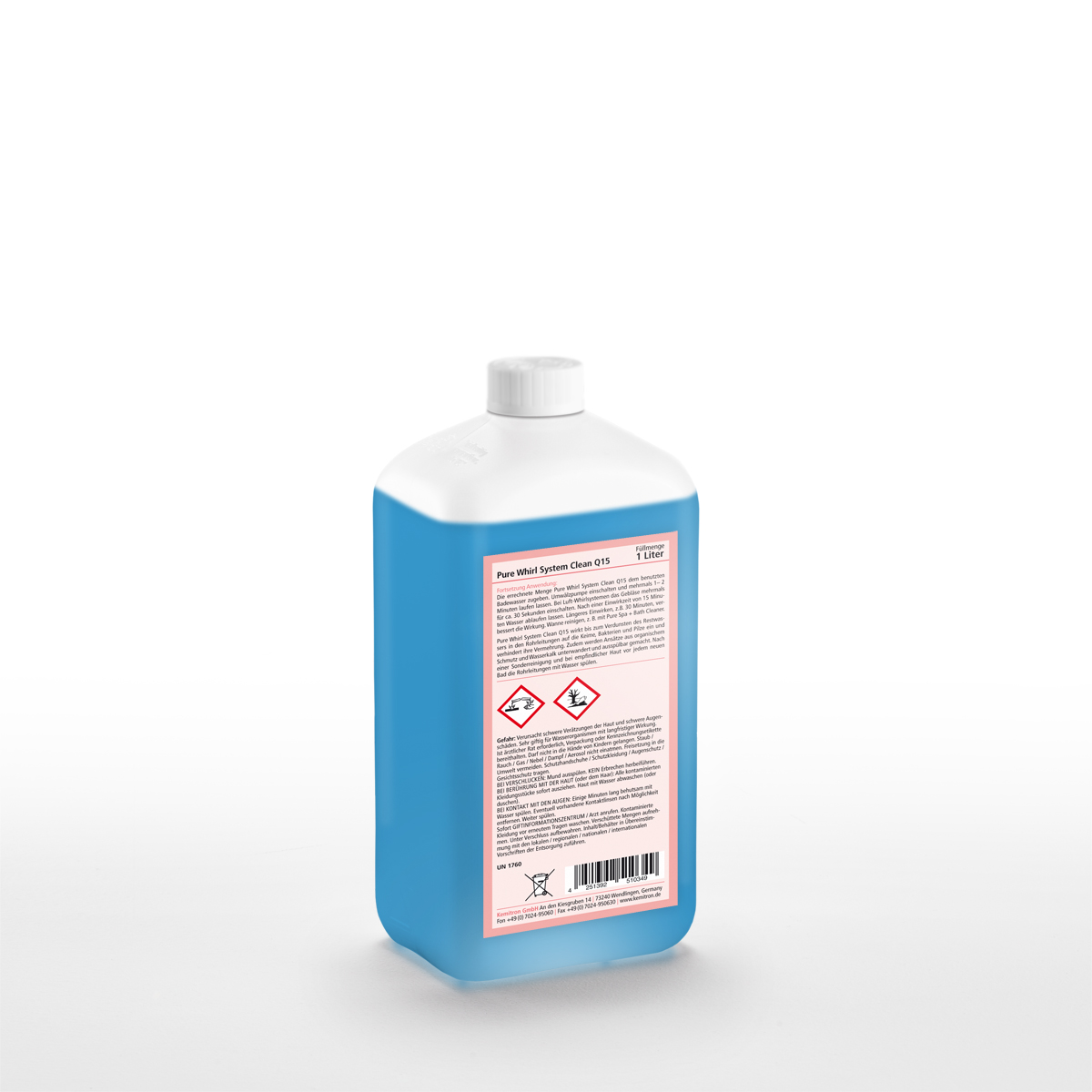 Pure Whirl System Clean Q15 - Desinfektions- und Reinigungsmittel für Frischwasser-Whirlwannen