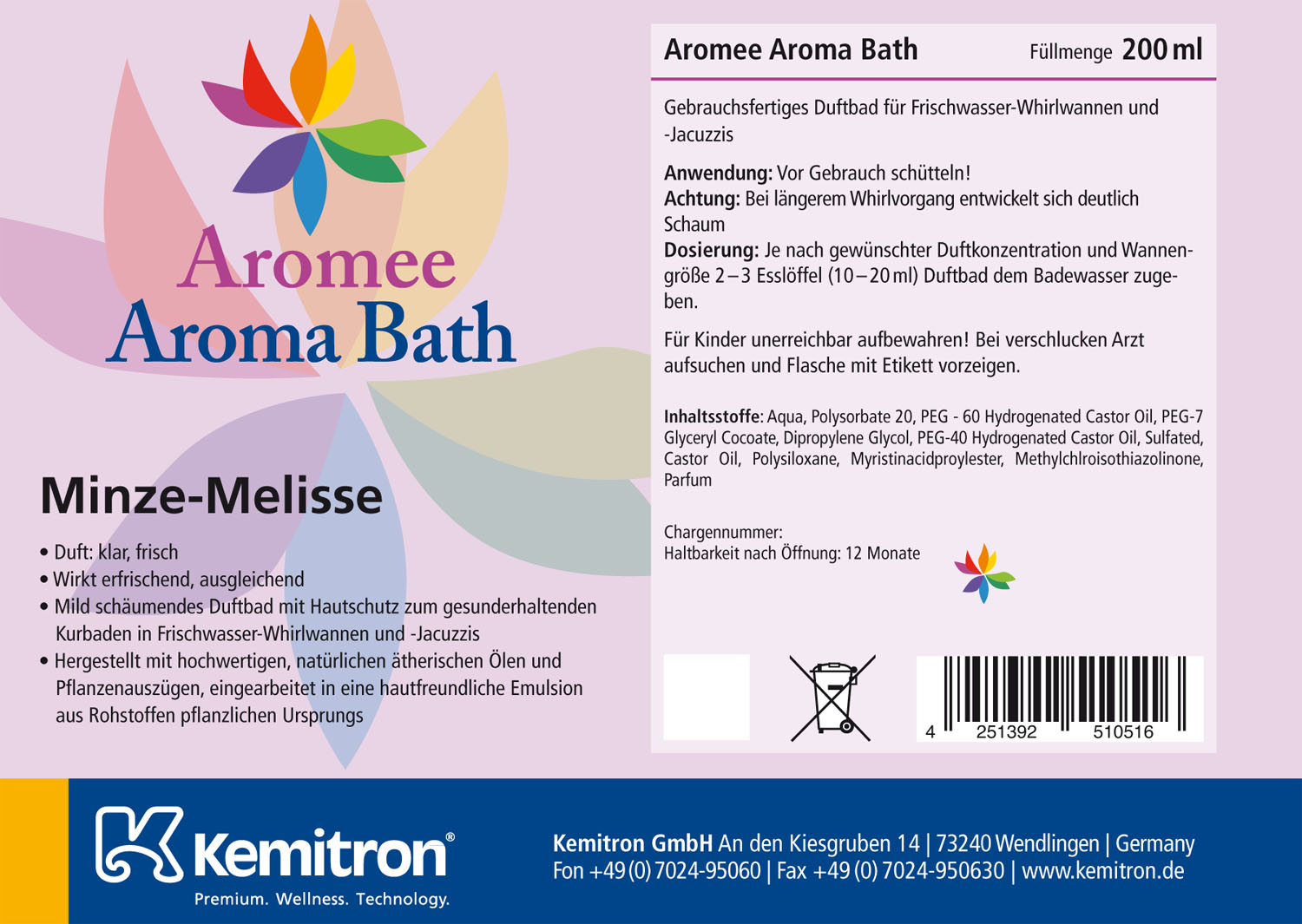 Aromee Aromabath "Minze + Melisse"